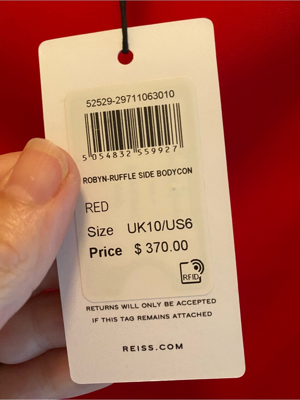 Reiss - Robyn Ruffle Red Dress - Picture 5 of 8